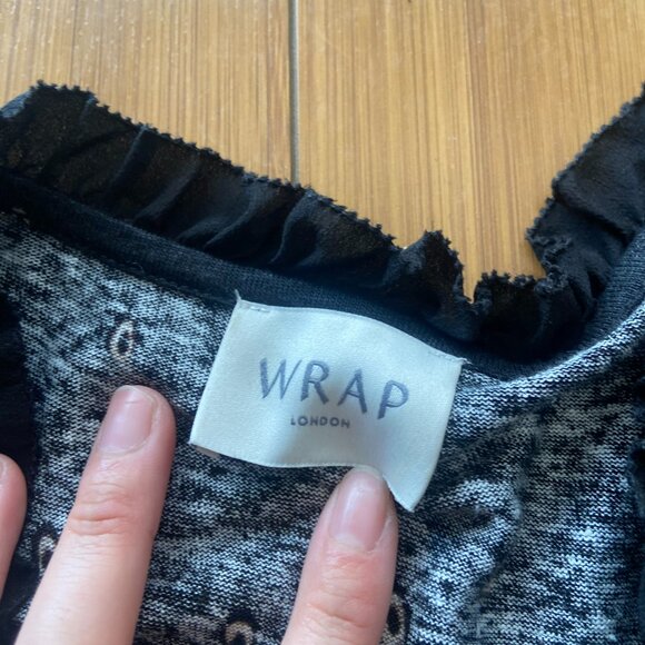 Black Patterned Women's Top - Picture 3 of 5